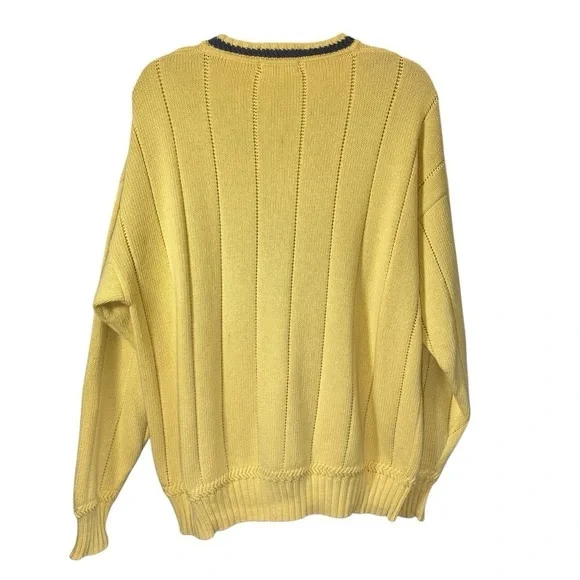 GANT Men's size Large Classic Crew Neck yellow pull-on long sleeve knit sweater - Picture 2 of 6